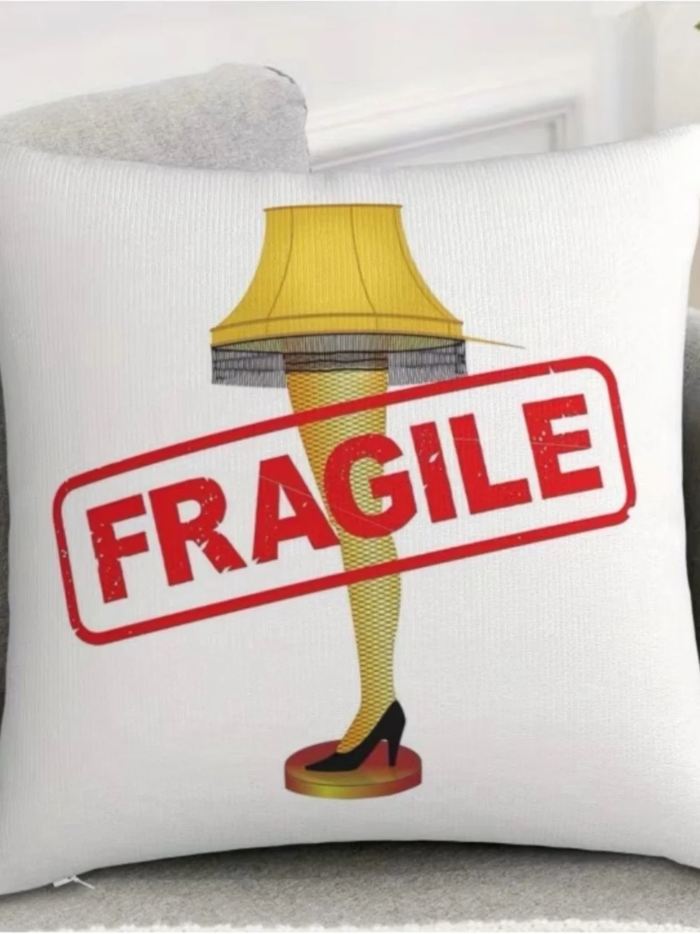 A Christmas Story Leg Lamp Throw Pillow Cover 18 x 18